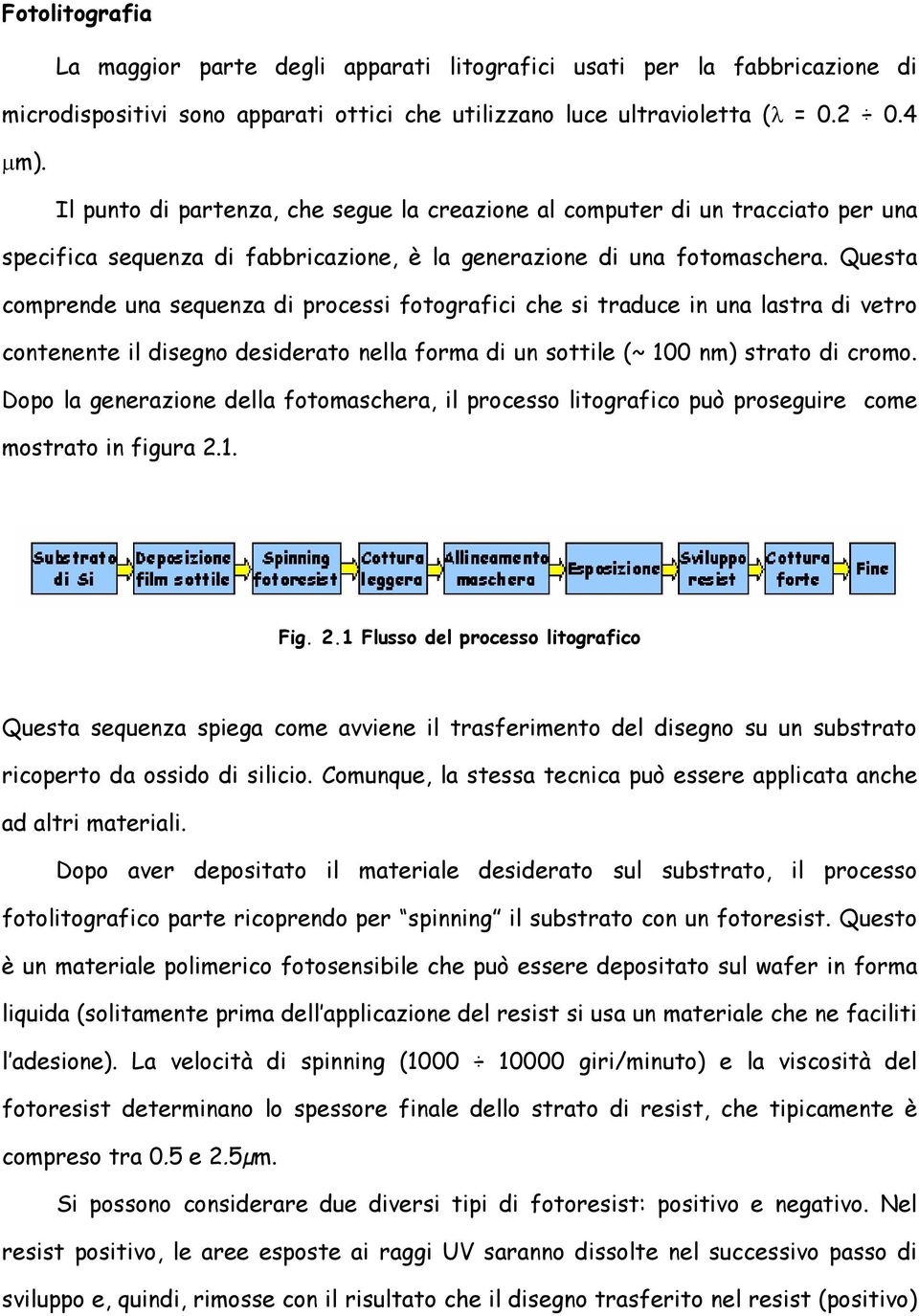 Questa comprende una sequenza di processi fotografici che si traduce in una lastra di vetro contenente il disegno desiderato nella forma di un sottile (~ 100 nm) strato di cromo.