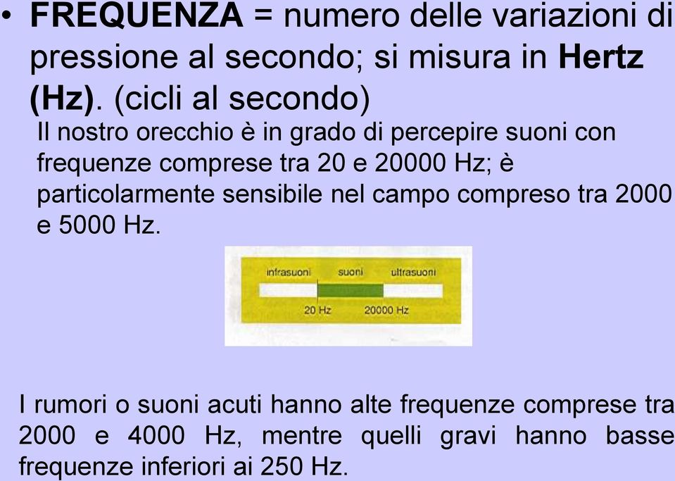 20000 Hz; è particolarmente sensibile nel campo compreso tra 2000 e 5000 Hz.