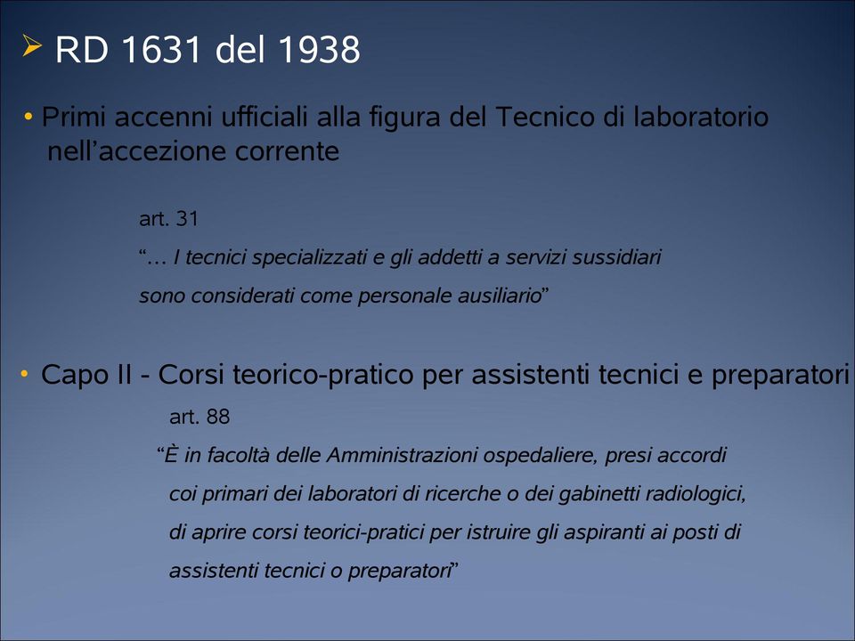 teorico-pratico per assistenti tecnici e preparatori art.