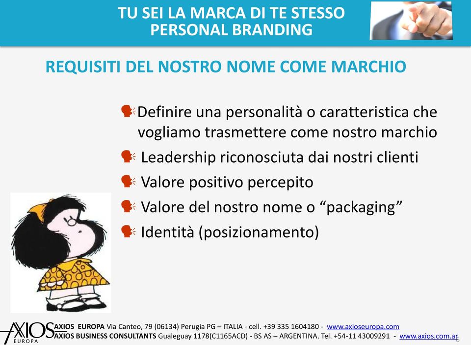 Leadership riconosciuta dai nostri clienti Valore positivo