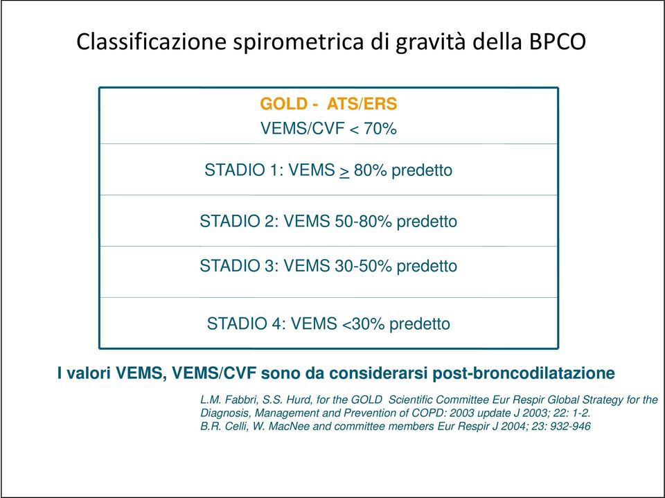 post-broncodilatazione L.M. Fabbri, S.