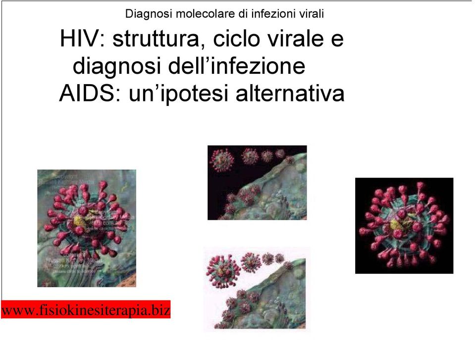 diagnosi dell infezione AIDS: un