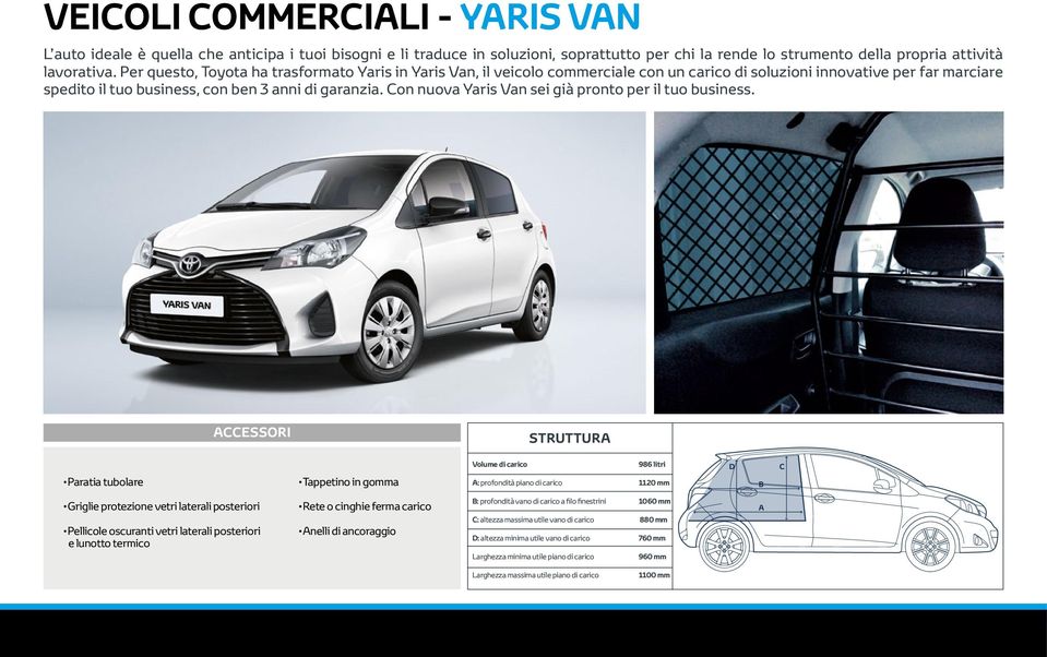 Con nuova Yaris Van sei già pronto per il tuo business.