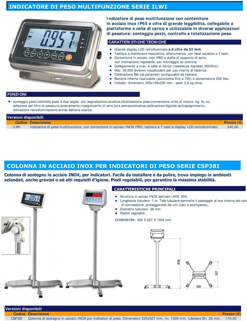 Tastiera a membrana meccanica, alfanumerica, con feed acustico a 7 tasti. Contenitore in acciaio inox IP65 e staffa di supporto di serie, con inclinazione regolabile, per montaggio su colonna.