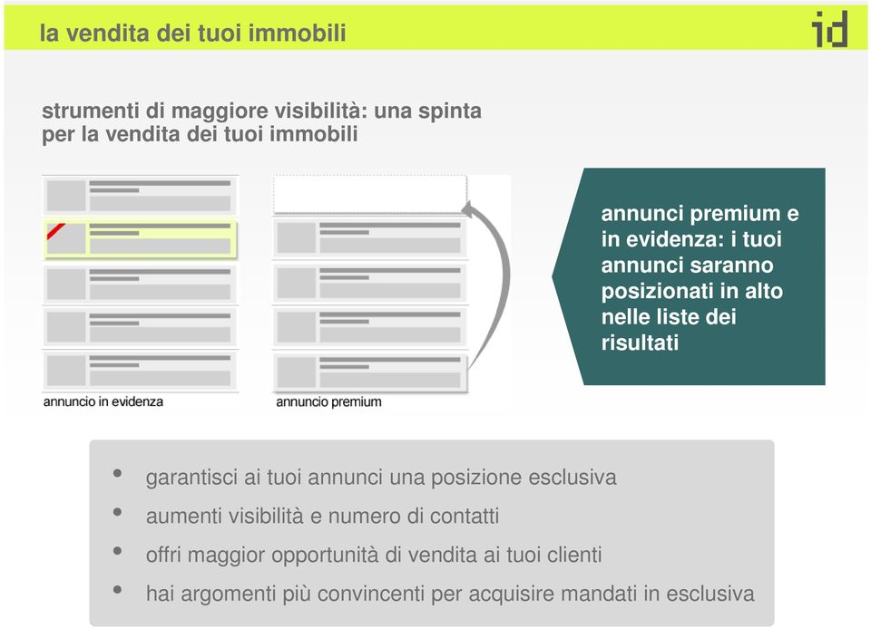 risultati garantisci ai tuoi annunci una posizione esclusiva aumenti visibilità e numero di contatti