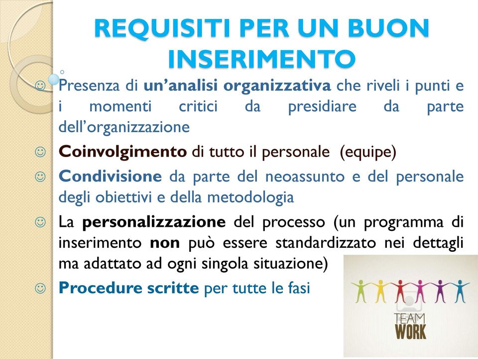 neoassunto e del personale degli obiettivi e della metodologia La personalizzazione del processo (un programma di