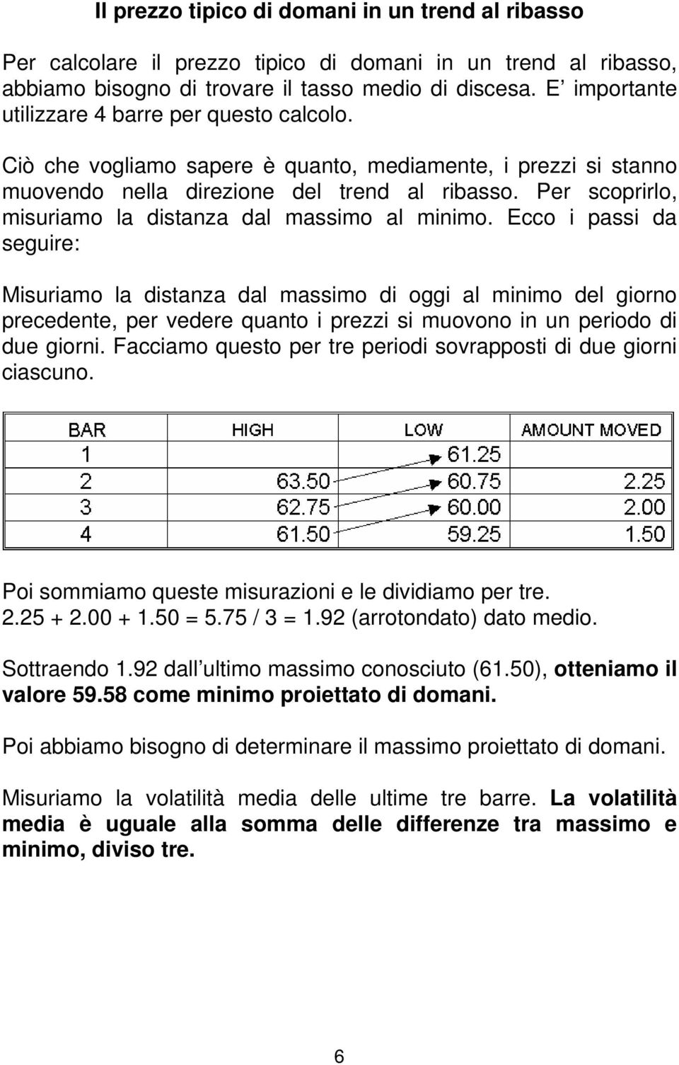 Per scoprirlo, misuriamo la distanza dal massimo al minimo.