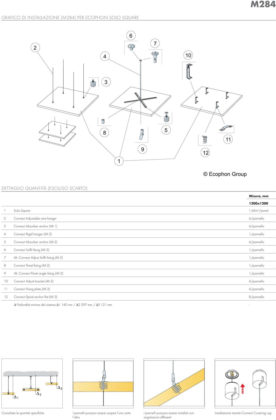 Connect Adjust Soffit fixing (Alt 2) 1/pannello 8 Connect Panel fixing (Alt 2) 1/pannello 9 Alt.