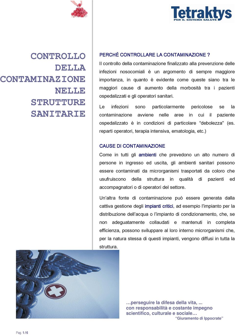 di aumento della morbosità tra i pazienti ospedalizzati e gli operatori sanitari.