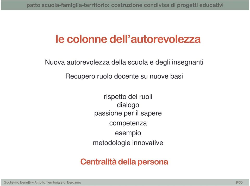 docente su nuove basi rispetto dei ruoli dialogo passione per il sapere competenza esempio