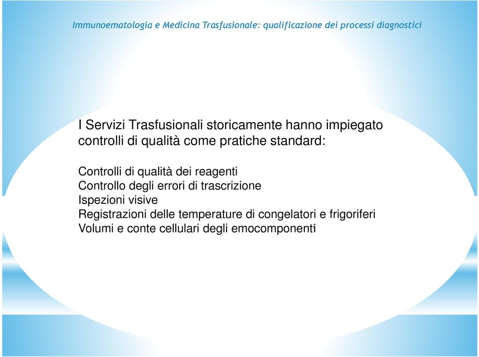 errori di trascrizione Ispezioni visive Registrazioni delle temperature