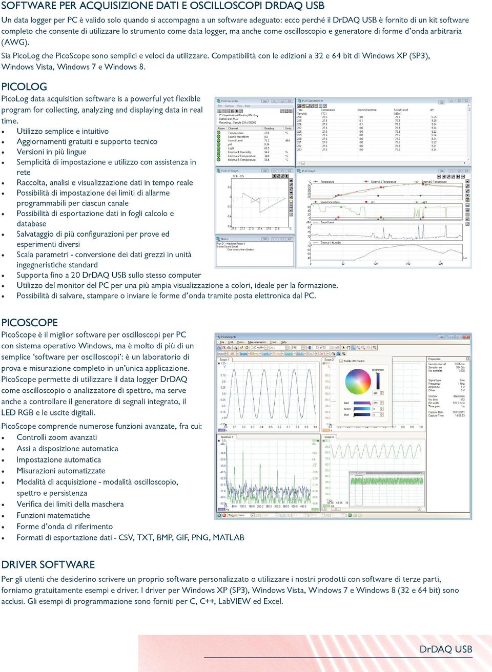 Compatibilità con le edizioni a 32 e 64 bit di Windows XP (SP3), Windows Vista, Windows 7 e Windows 8.