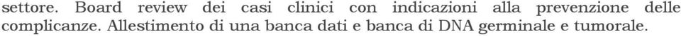 indicazioni alla prevenzione delle