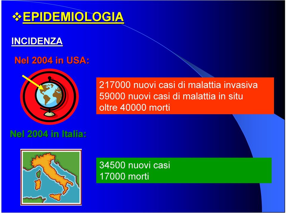 nuovi casi di malattia in situ oltre 40000