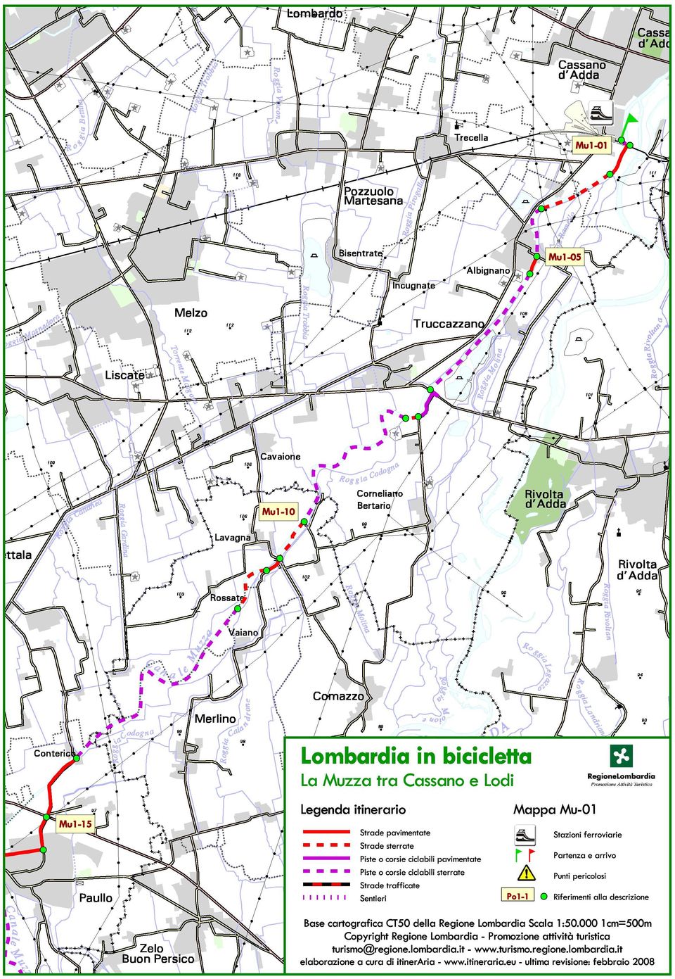 alla descrizione Base cartograica CT50 della Regione Lombardia Scala 1:50.