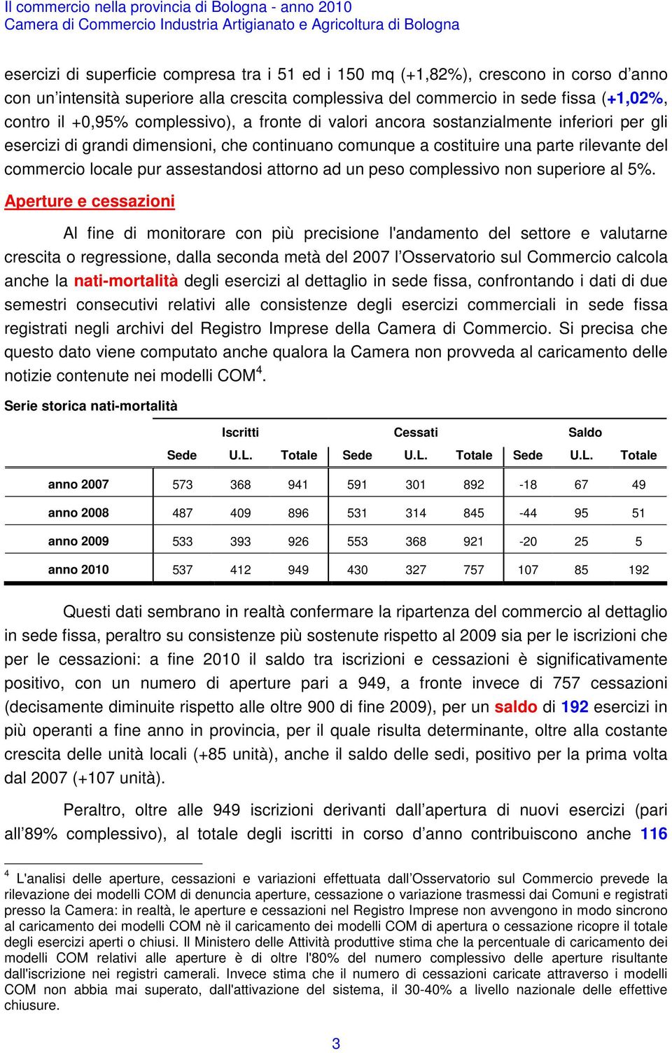 grandi dimensioni, che continuano comunque a costituire una parte rilevante del commercio locale pur assestandosi attorno ad un peso complessivo non superiore al 5%.