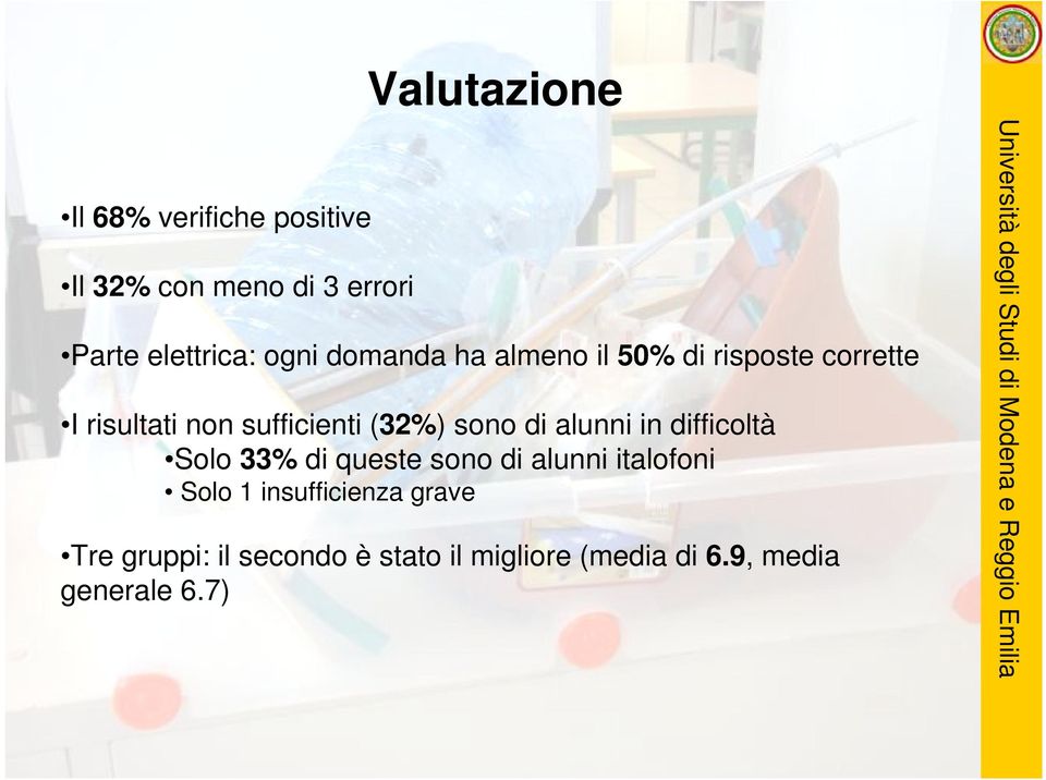 sono di alunni in difficoltà Solo 33% di queste sono di alunni italofoni Solo 1