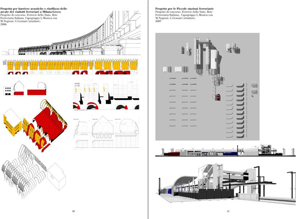 Negroni, G.Gennari (strutture). 2006 Progetto per le Piccole stazioni ferroviarie Progetto di concorso.