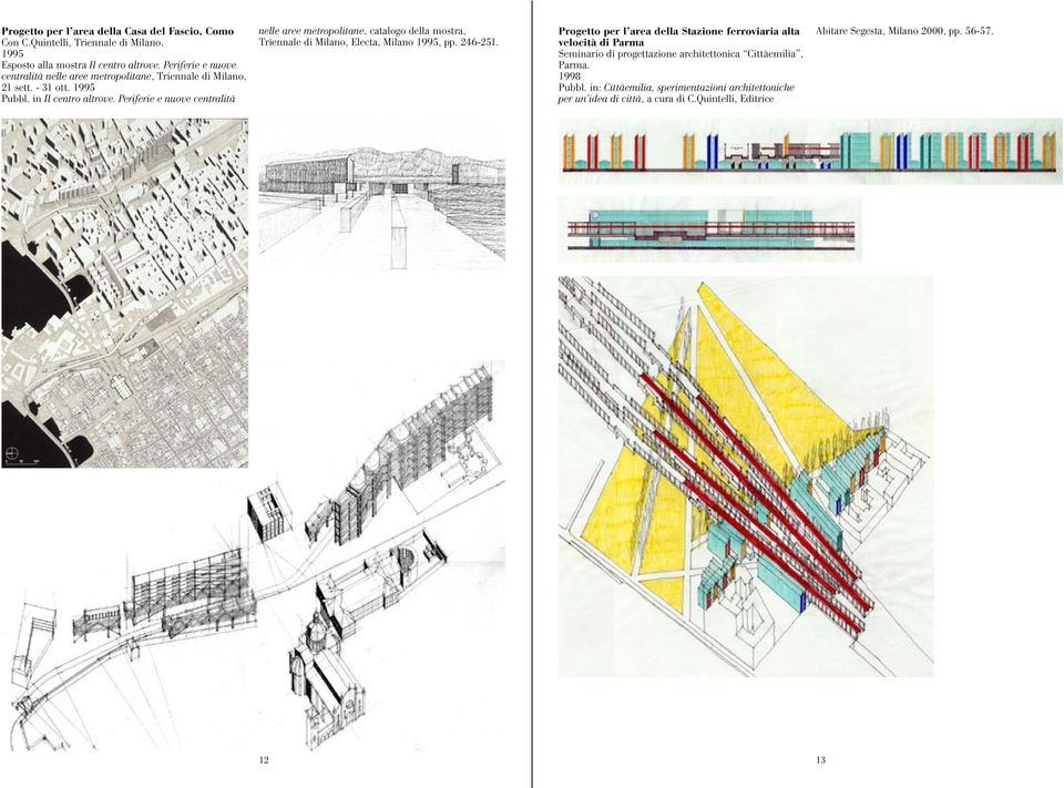 Periferie e nuove centralità nelle aree metropolitane, catalogo della mostra, Triennale di Milano, Electa, Milano 1995, pp. 246-251.