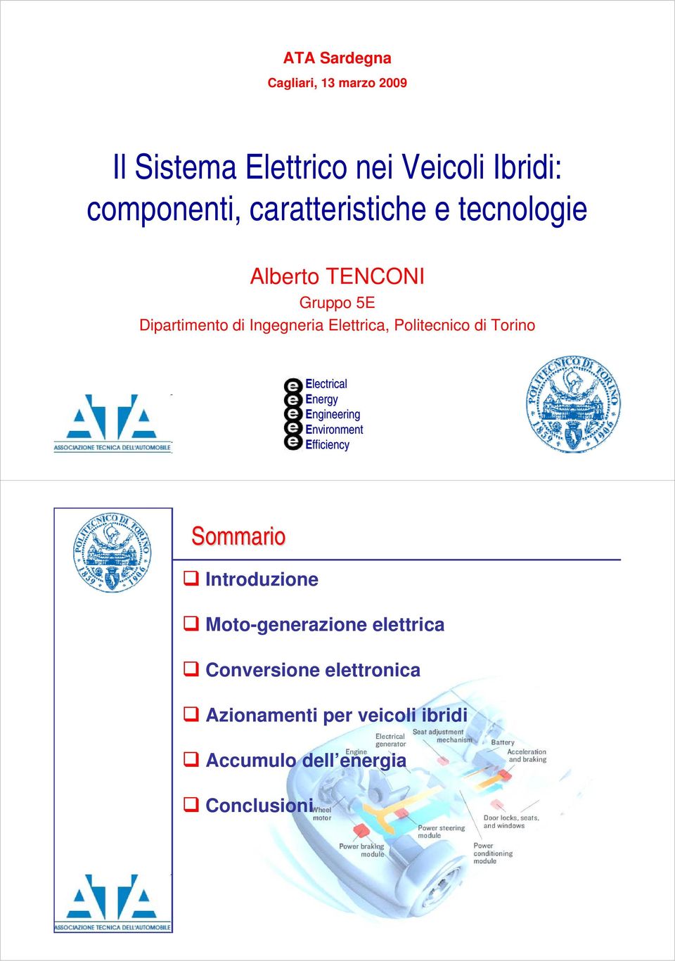 Ingegneria Elettrica, Politecnico di Torino Electrical Energy Engineering Environment