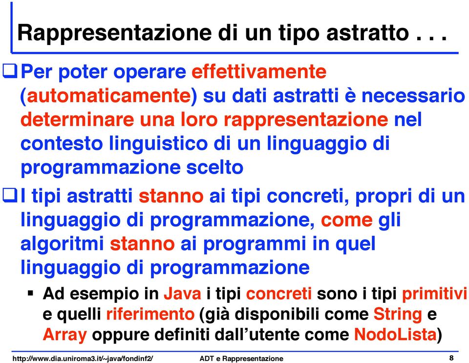 linguaggio di programmazione scelto!