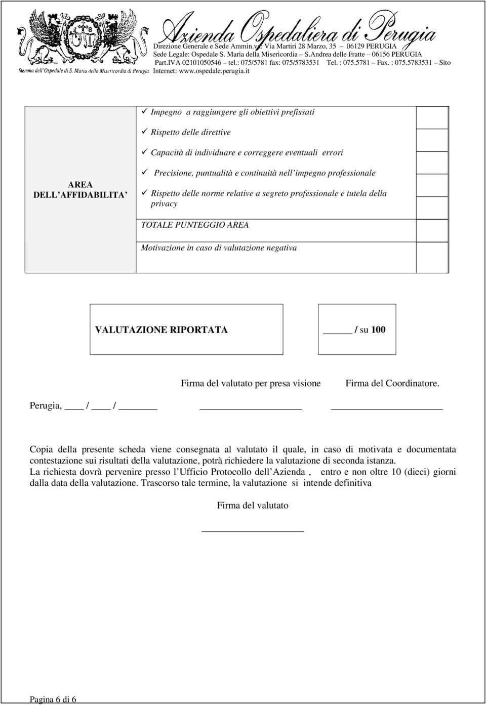 visione Firma del Coordinatore.