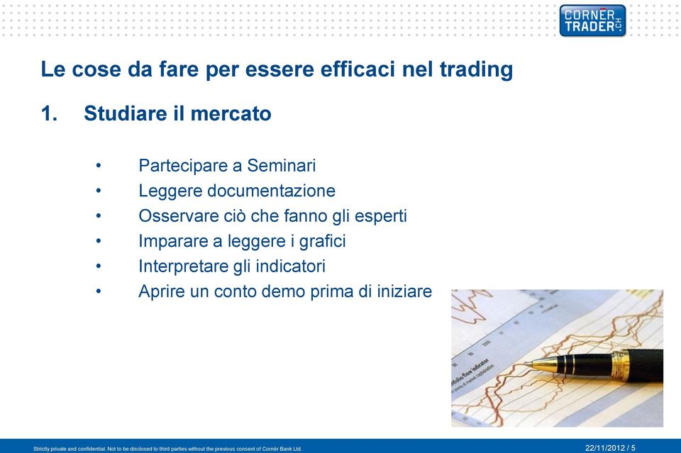 esperti Imparare a leggere i grafici Interpretare gli indicatori Aprire un conto demo prima di