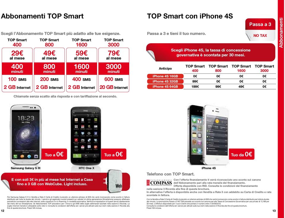 secondo. TOP Smart con iphone 4S Passa a 3 e tieni il tuo numero. Anticipo Scegli iphone 4S, la tassa di concessione governativa è scontata per 30 mesi.