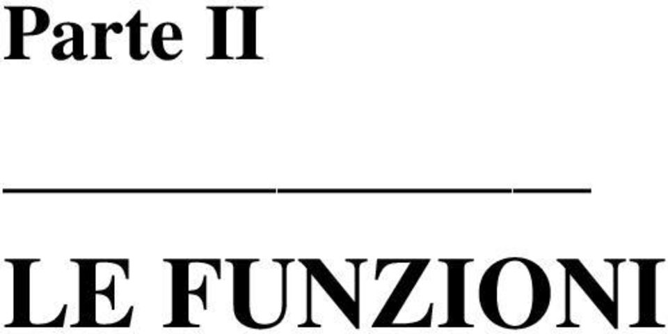 FUNZIONI