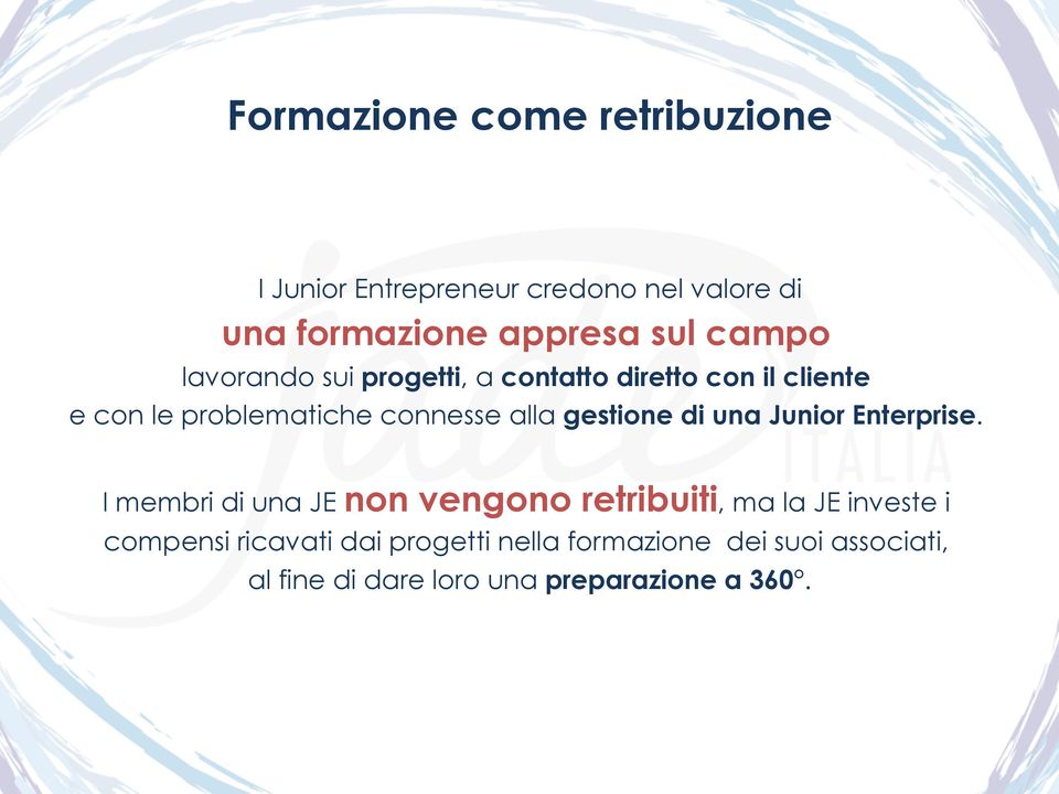 gestione di una Junior Enterprise.