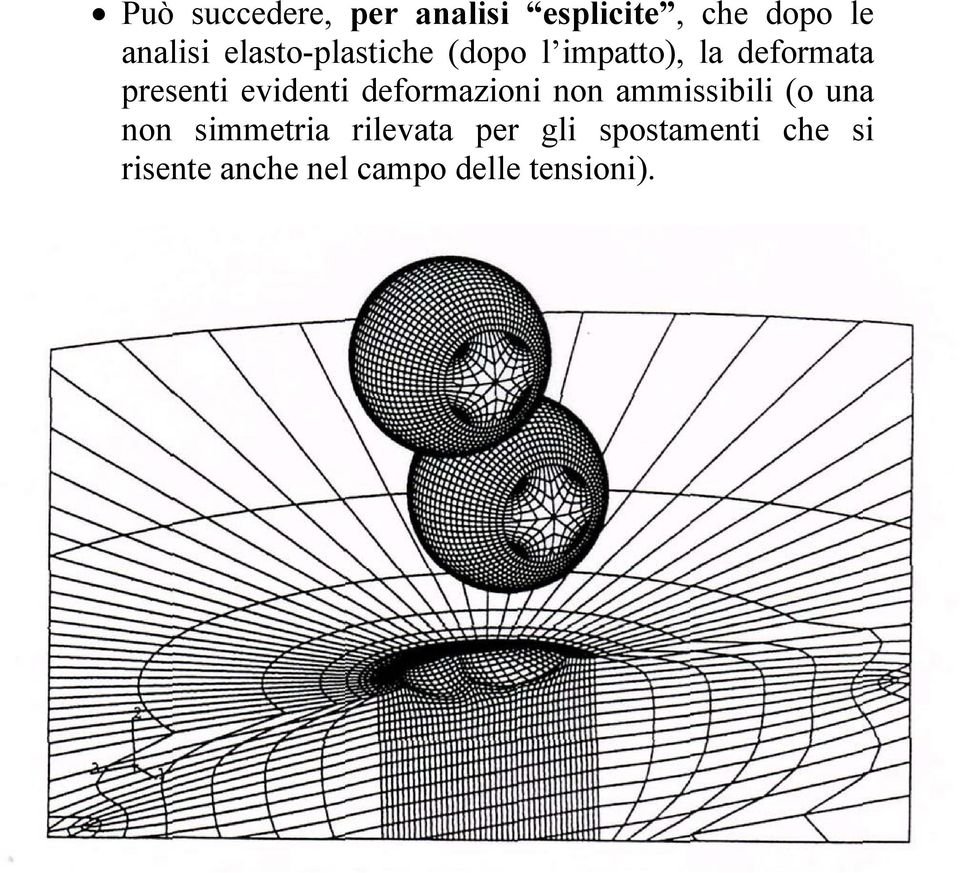 evidenti deformazioni non ammissibili (o una non simmetria