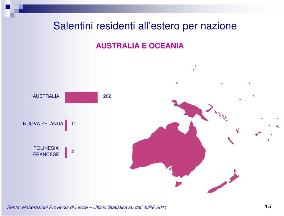 11 POLINESIA FRANCESE 2 Fonte: elaborazioni