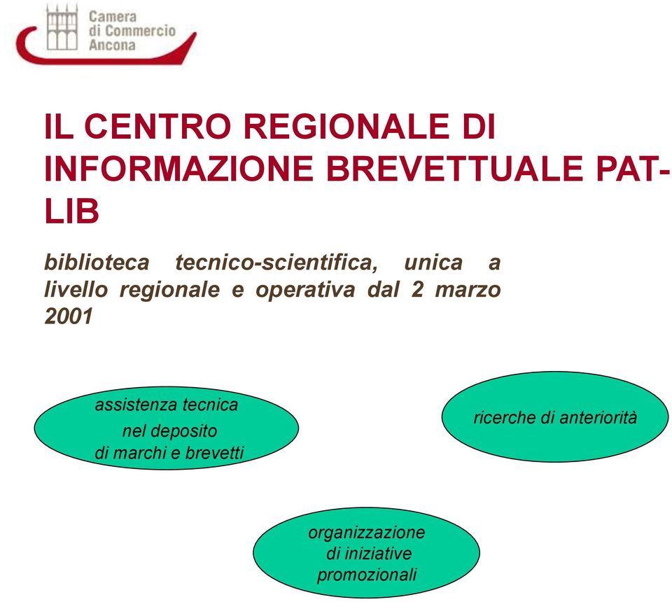 operativa dal 2 marzo 2001 assistenza tecnica nel deposito di