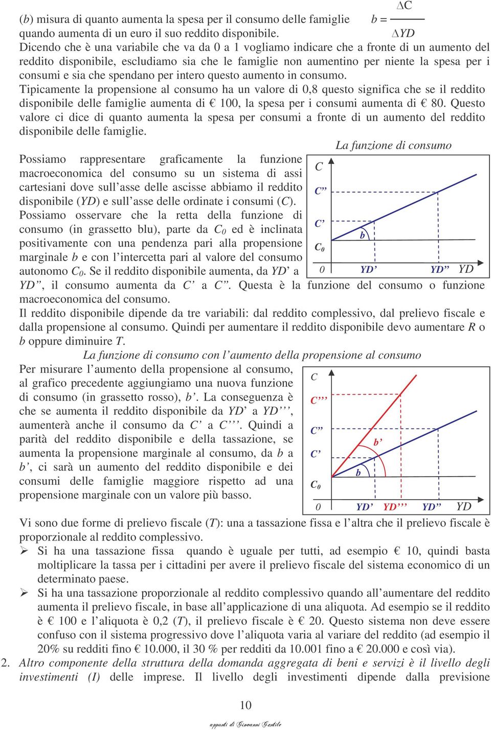 ntero questo aumento n consumo. Tpcamente la propensone al consumo ha un valore d 0,8 questo sgnfca che se l reddto dsponble delle famgle aumenta d 100, la spesa per consum aumenta d 80.