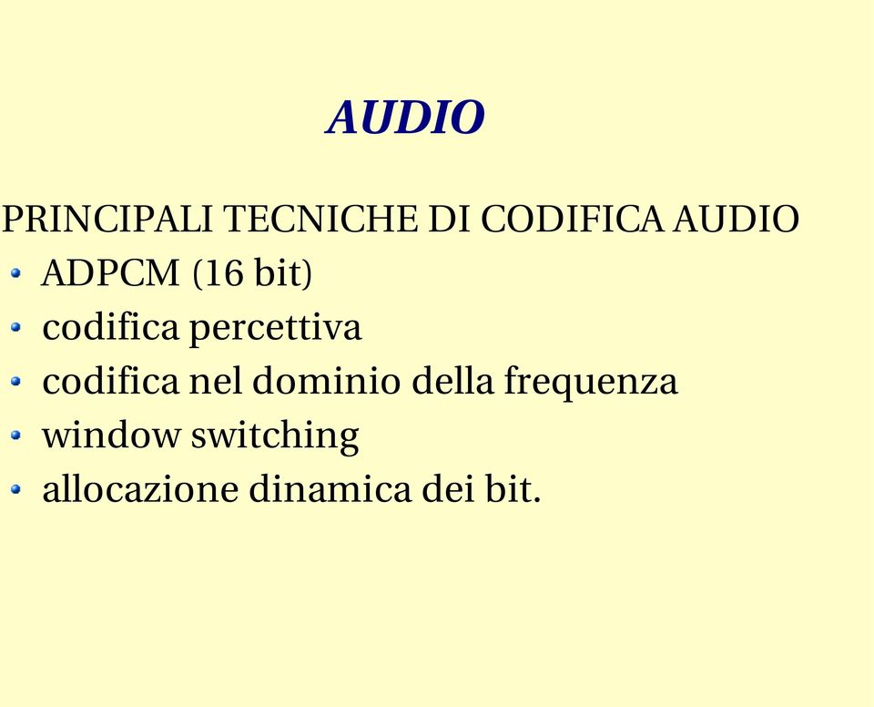 codifica nel dominio della frequenza