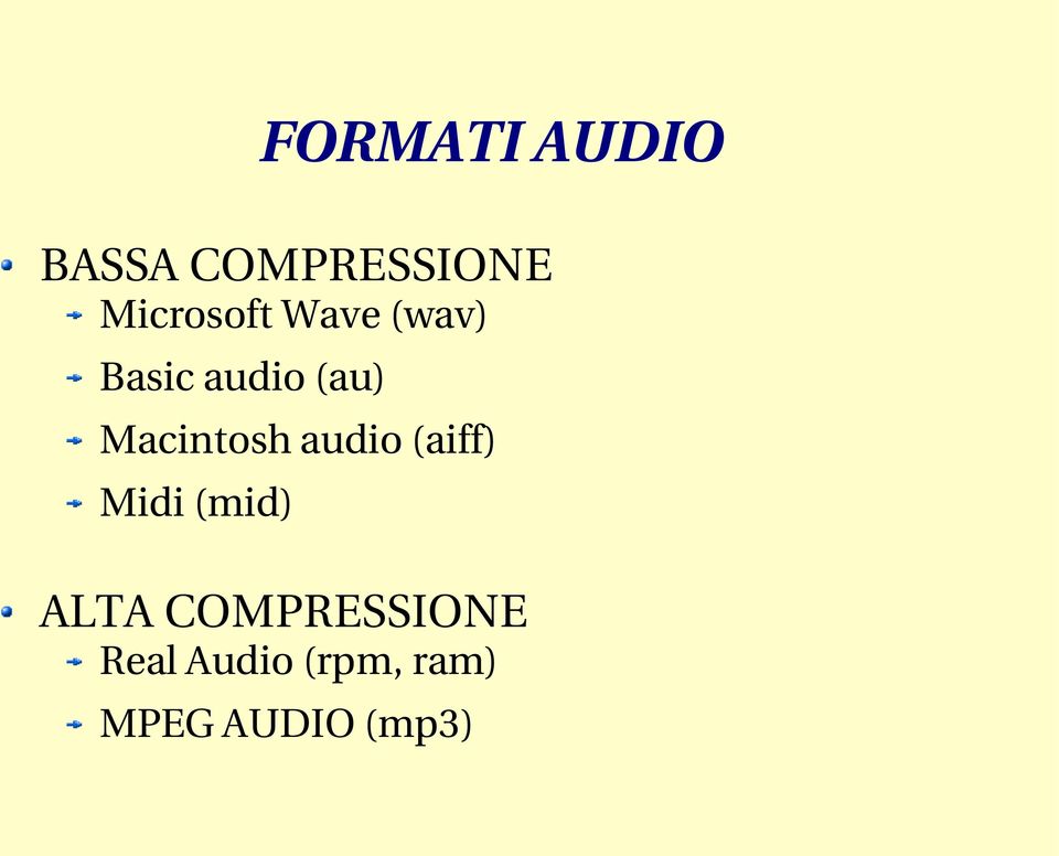 Macintosh audio (aiff) Midi (mid) ALTA