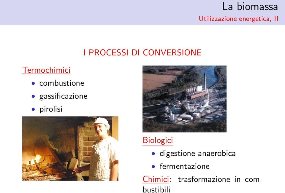 gassificazione pirolisi Biologici digestione