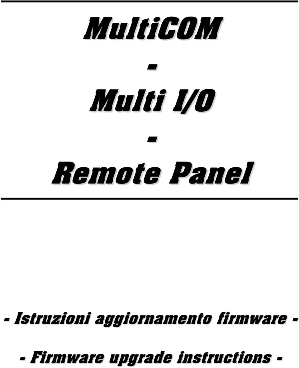 aggiornamento firmware - -