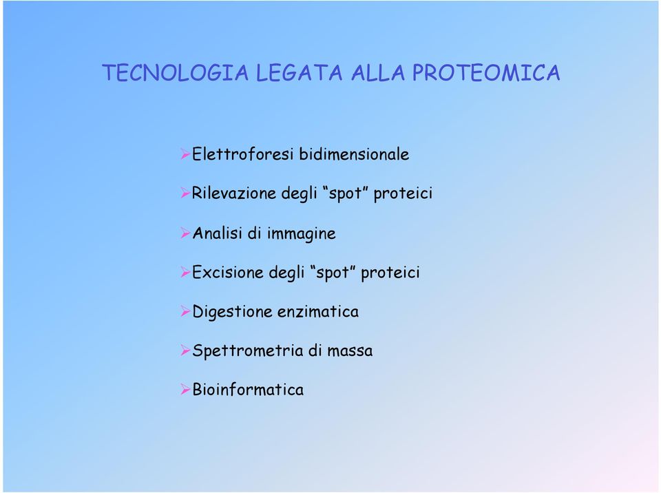 Analisi di immagine Excisione degli spot proteici