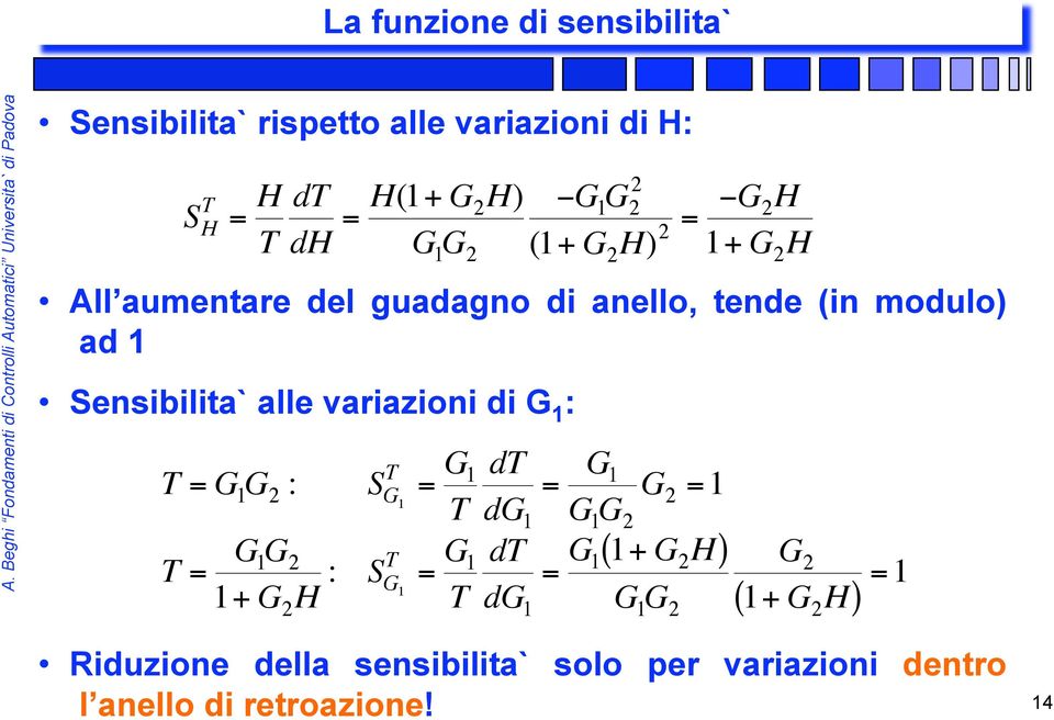 alle variazioni di G : T = G G 2 : S T G = G T T = G G 2 G 2 H : S T G = G T dt = G G 2 = dg G G 2 dt = G (