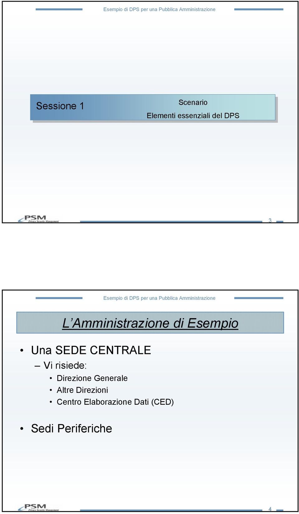 CENTRALE Vi risiede: Generale Altre Direzioni