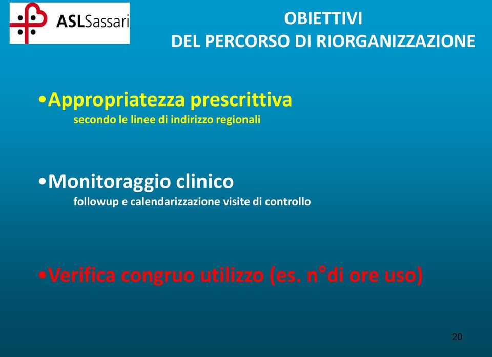 indirizzo regionali Monitoraggio clinico followup e