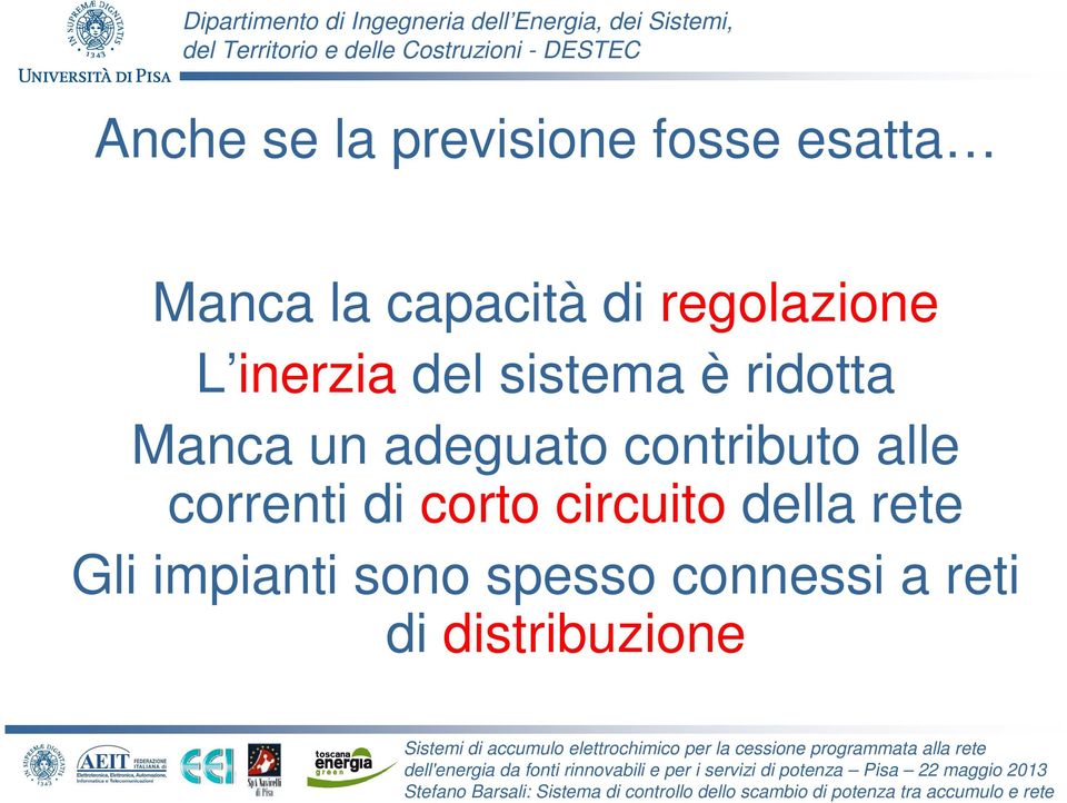 adeguato contributo alle correnti di corto circuito della