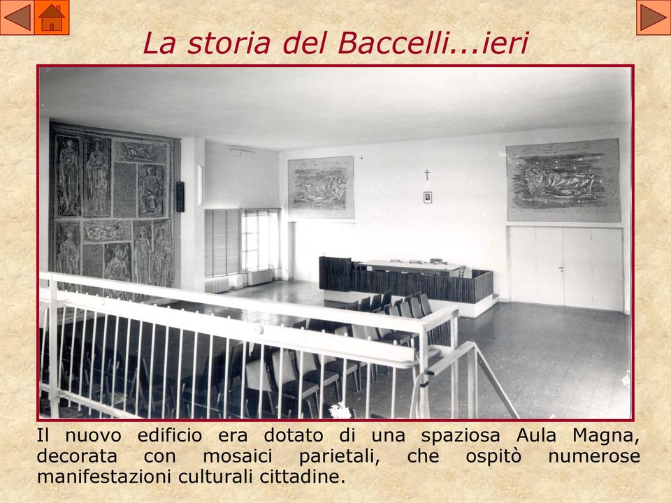 mosaici parietali, che ospitò