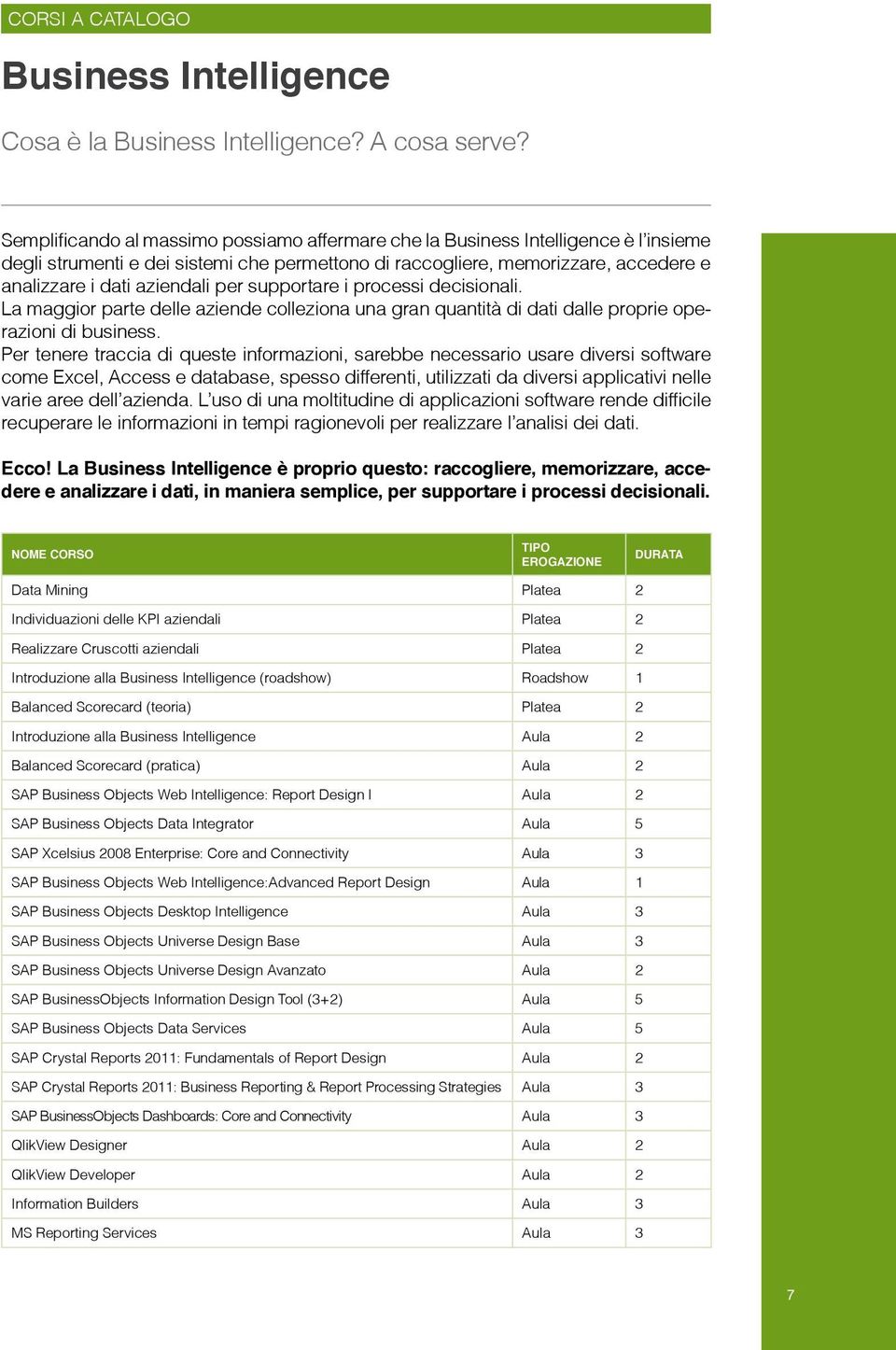 per supportare i processi decisionali. La maggior parte delle aziende colleziona una gran quantità di dati dalle proprie operazioni di business.