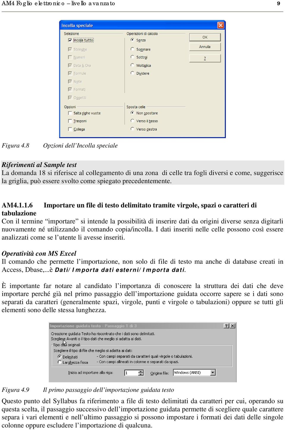 spiegato precedentemente. AM4.1.