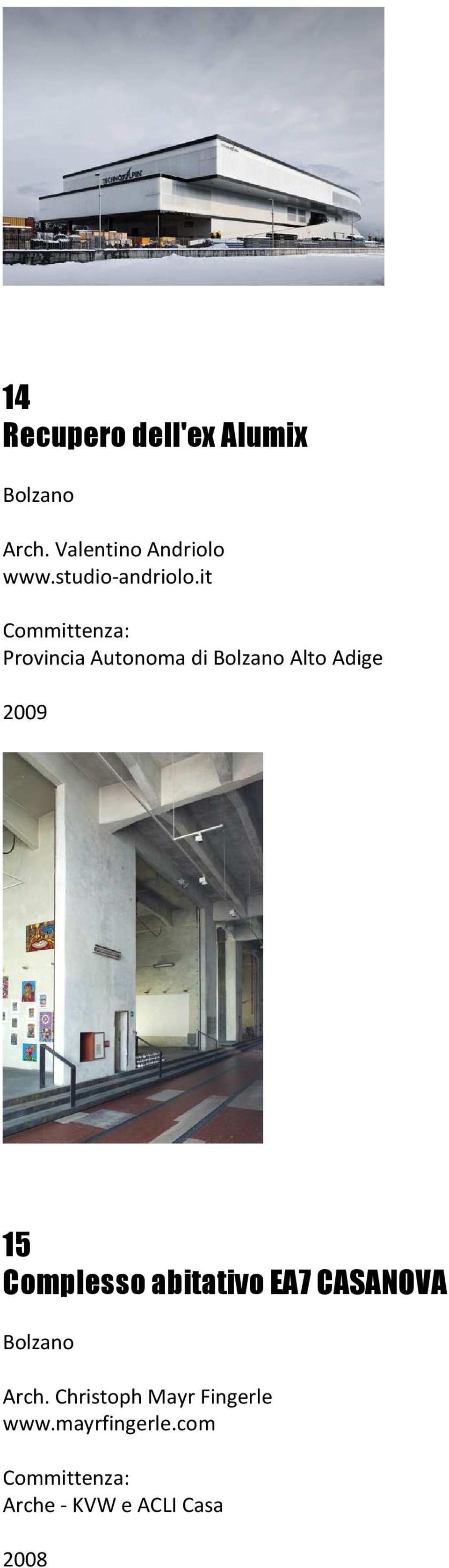 it Provincia Autonoma di Bolzano Alto Adige 2009 15 Complesso