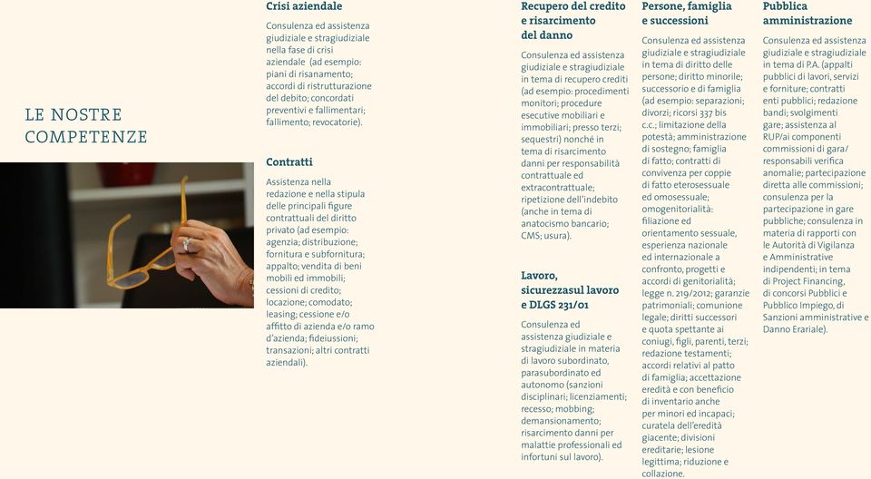 Contratti Assistenza nella redazione e nella stipula delle principali figure contrattuali del diritto privato (ad esempio: agenzia; distribuzione; fornitura e subfornitura; appalto; vendita di beni