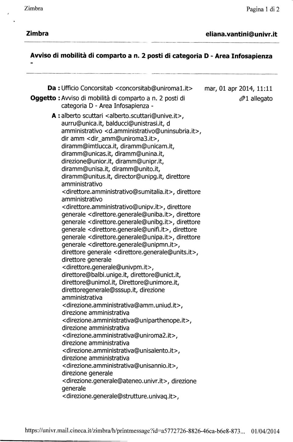 it, d amministrativo <d.amministrativo@uninsubria.it>, di r a m m c di r-a m m @ un i ro ma 3. i t >, di ra m m @i mtl ucca. i t, di ra m m@ u nica m, it, di ra m m @ u nicas.