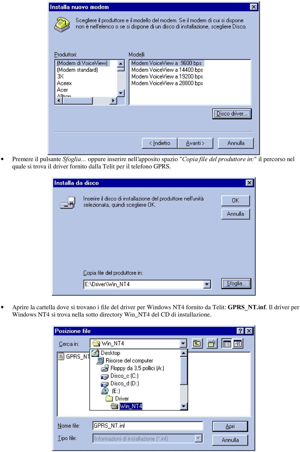 per il telefono GPRS.